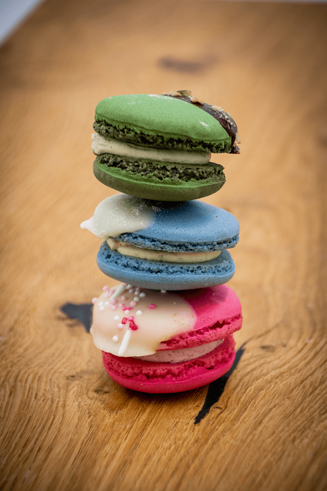 Bild von gestapelten Macarons